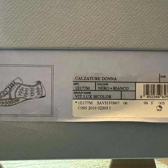 Prada Black/White woven Lace-Up Loafer Moccasins *New with Tags* - Picture 6 of 9